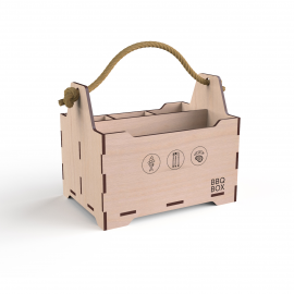 nosič na příbory a dochucovadla BBQ BOX 1